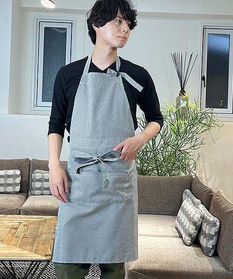 全3色】エプロン（ストライプ柄・制電） CT2386 | 飲食店制服