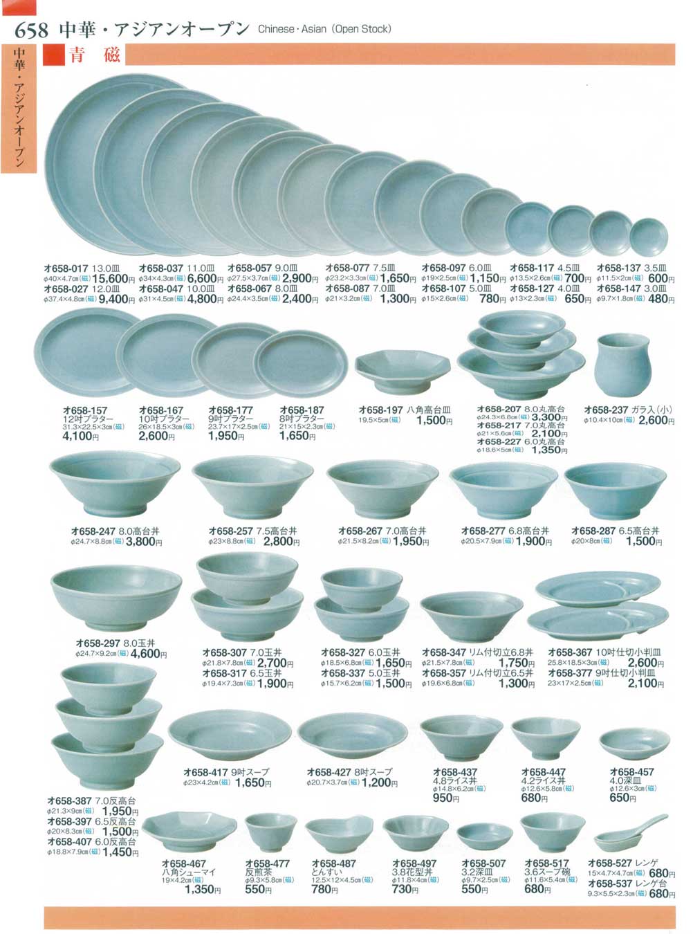 青磁12．0皿（商品番号オ658-027）