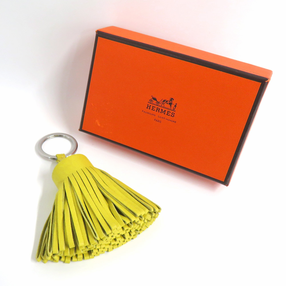 名古屋】【HERMES】エルメス カルメン ライム レザー キーホルダー
