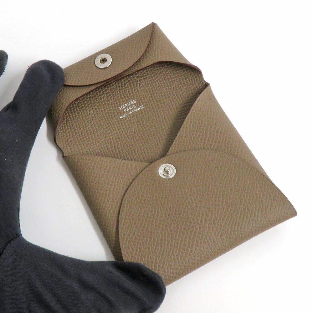 名古屋】【HERMES】エルメス バスティア エトゥープ ヴォーエプソン K