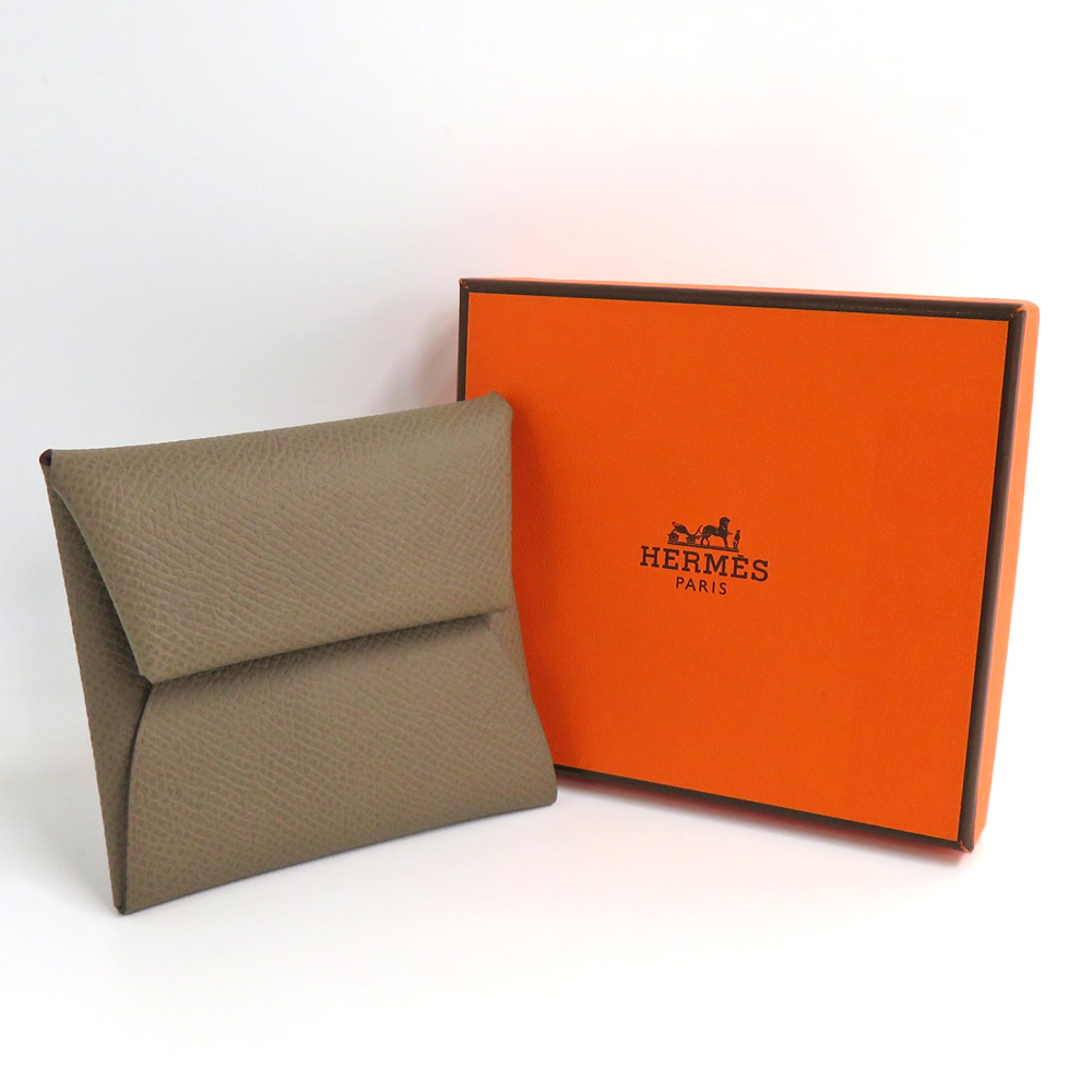 名古屋】【HERMES】エルメス バスティア エトゥープ ヴォーエプソン K