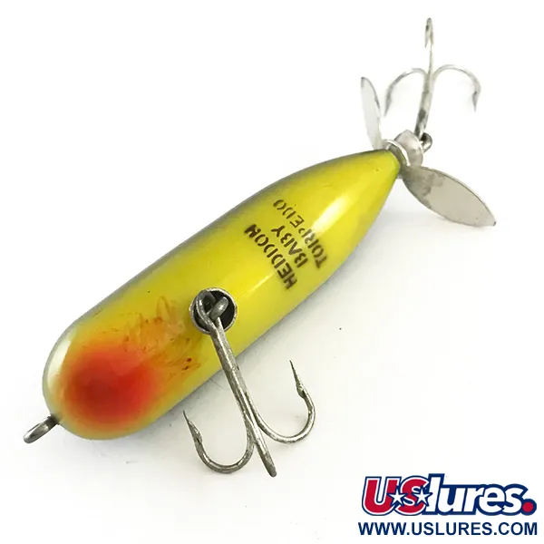 Vintage Heddon Baby Torpedo, 1/3oz Frog fishing lure #6477