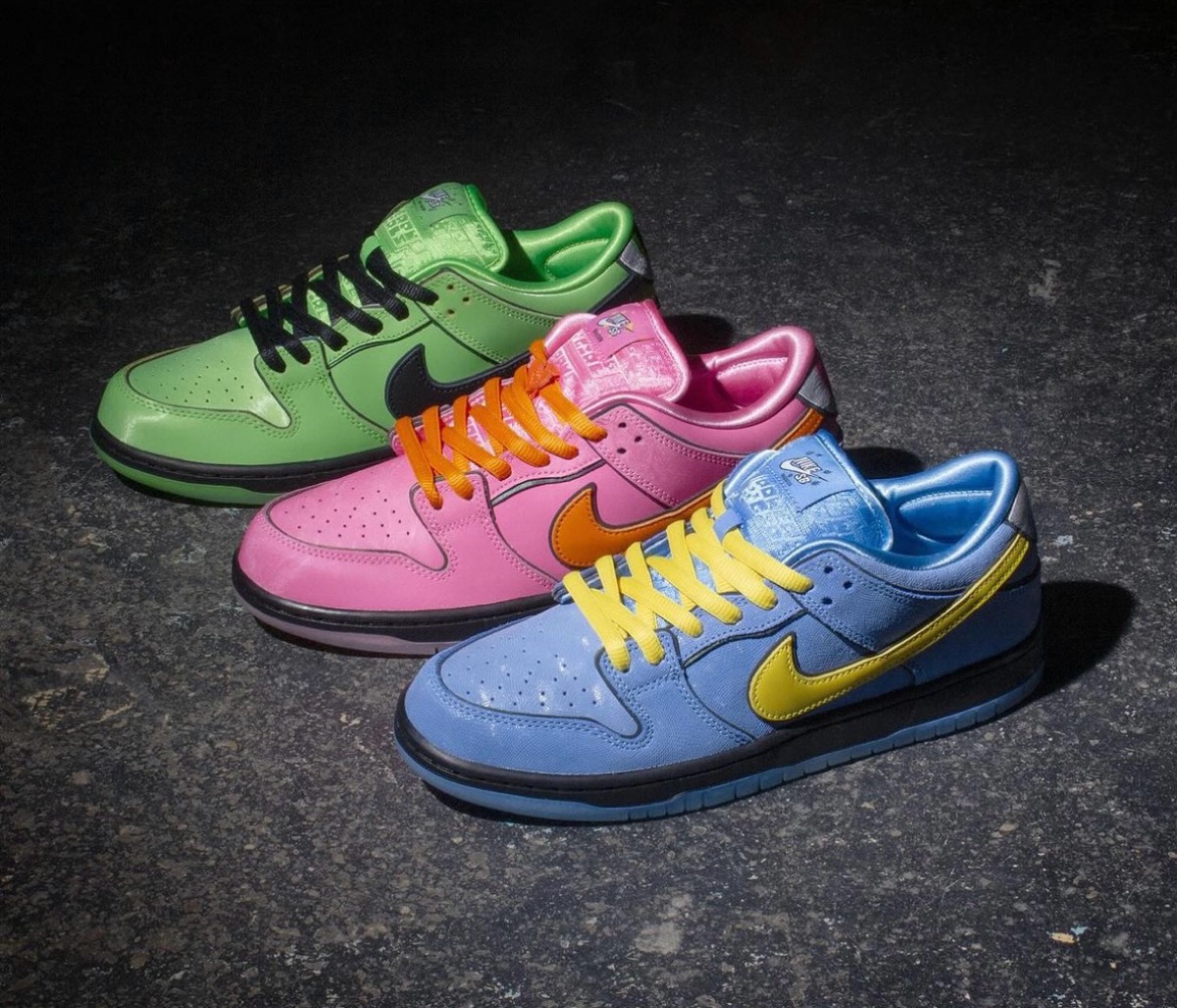 The Powerpuff Girls × Nike SB Dunk Low Pro QSが国内12月14日／12月