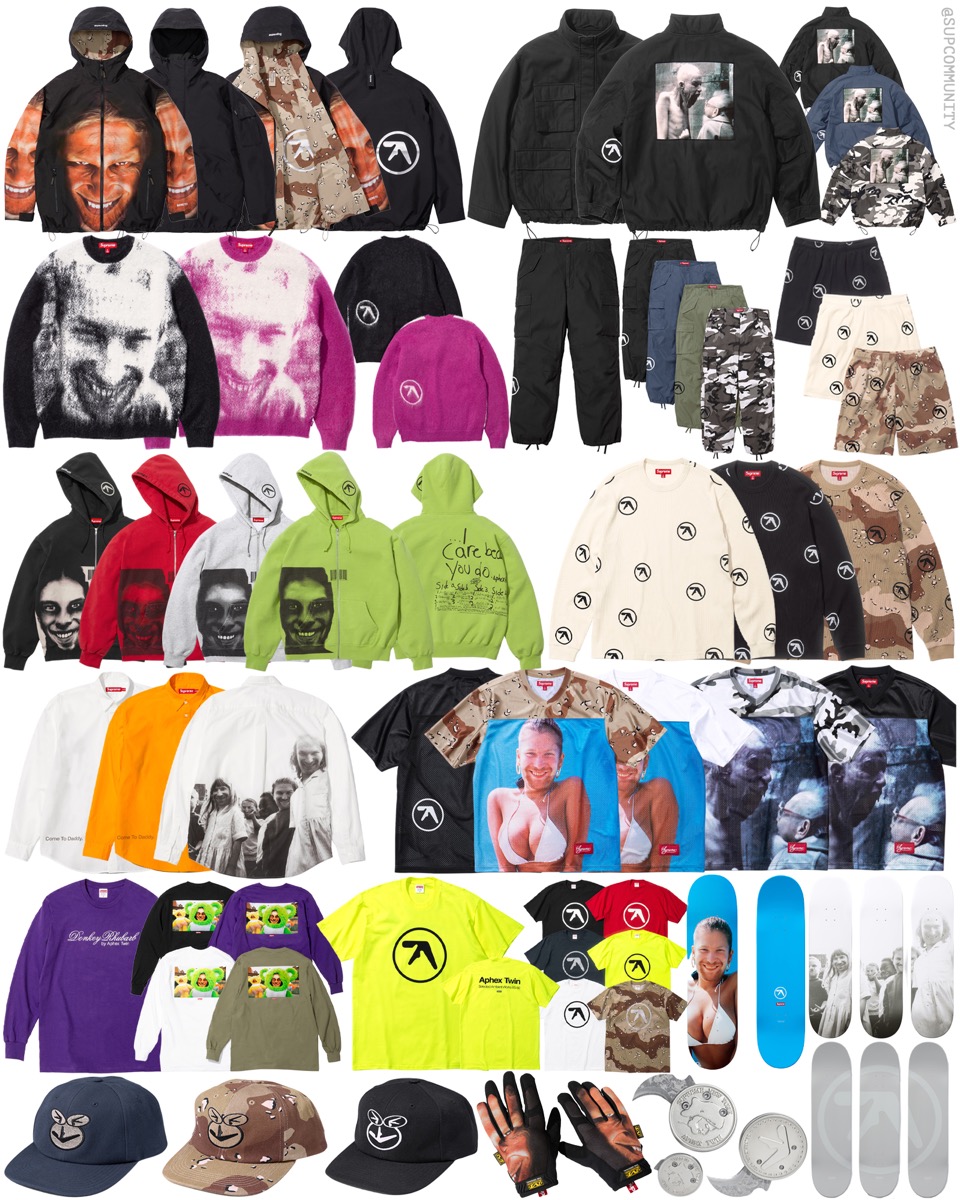 Supreme x Aphex Twin 25SS Week2 が国内3月8日に発売【全商品一覧