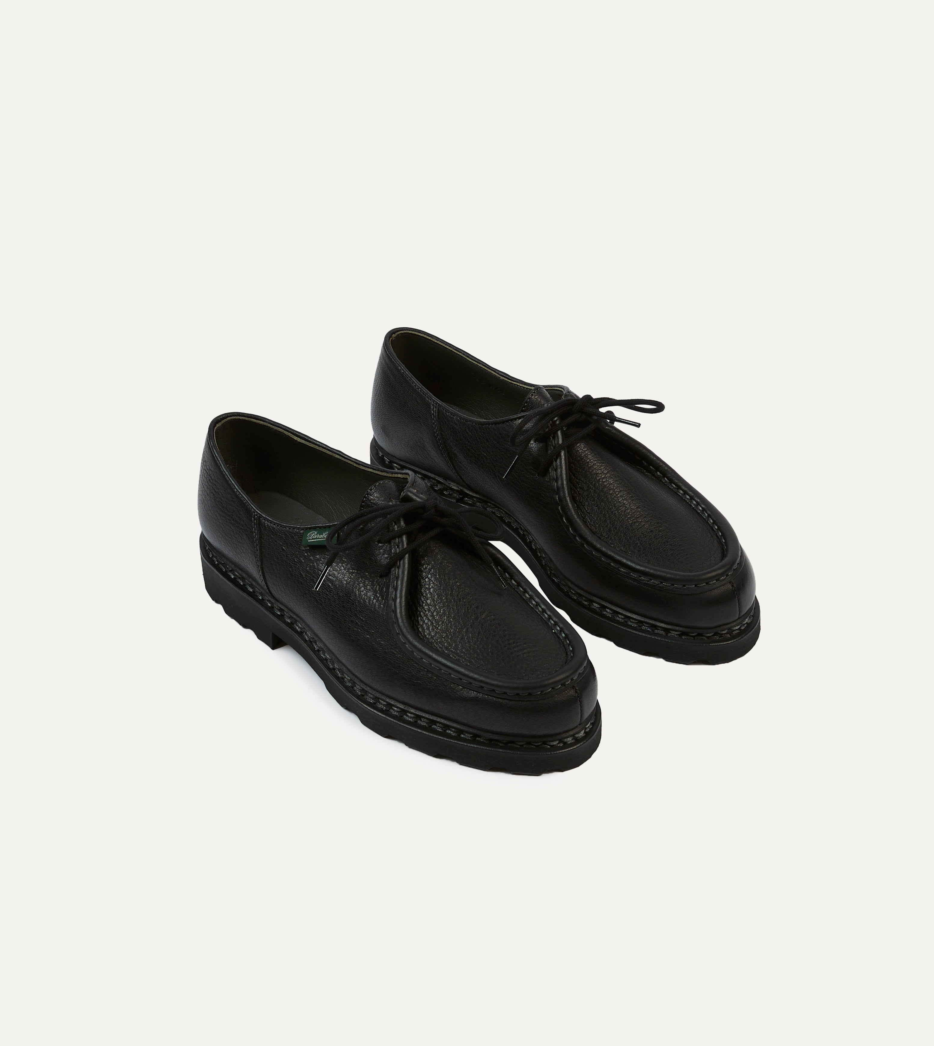 Paraboot Michael Noir Deer Leather Derby Shoe – Drakes US