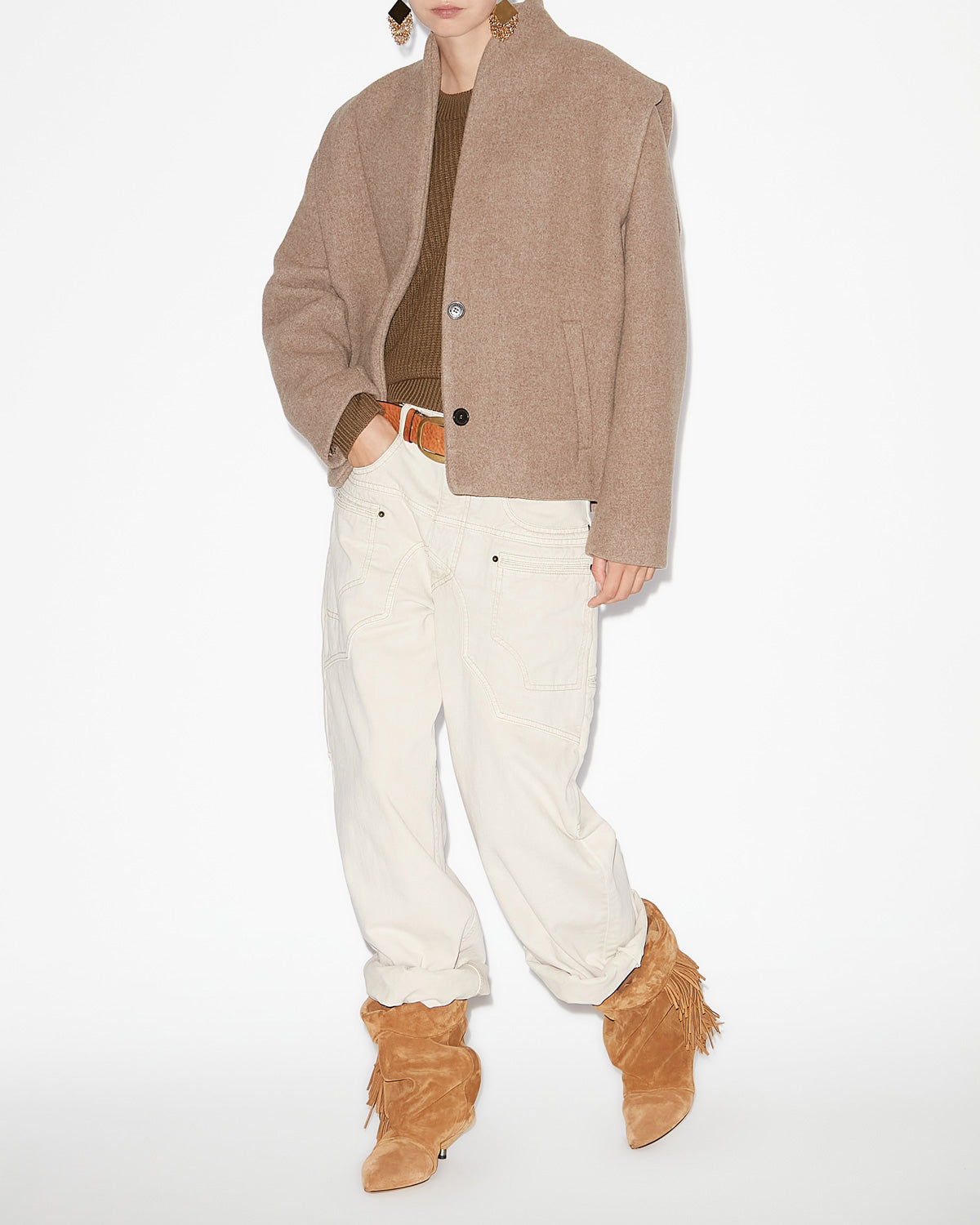 DROGO JACKET Woman taupe | ISABEL MARANT Official online store