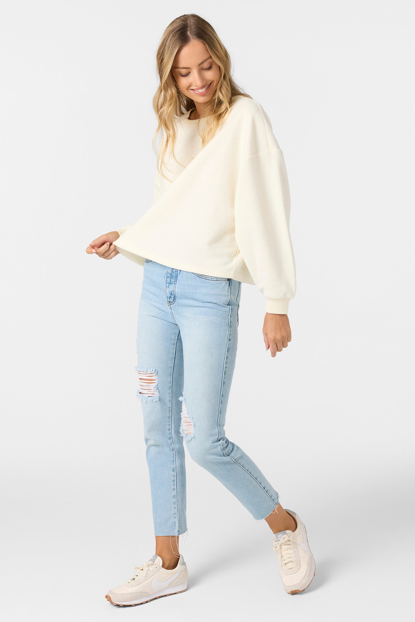 Wavelength Crew Crew Neck Fleece - Winter White | O'Neill