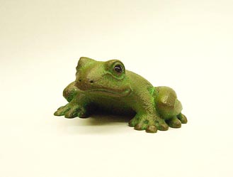 新作文鎮カエル（金・緑）」