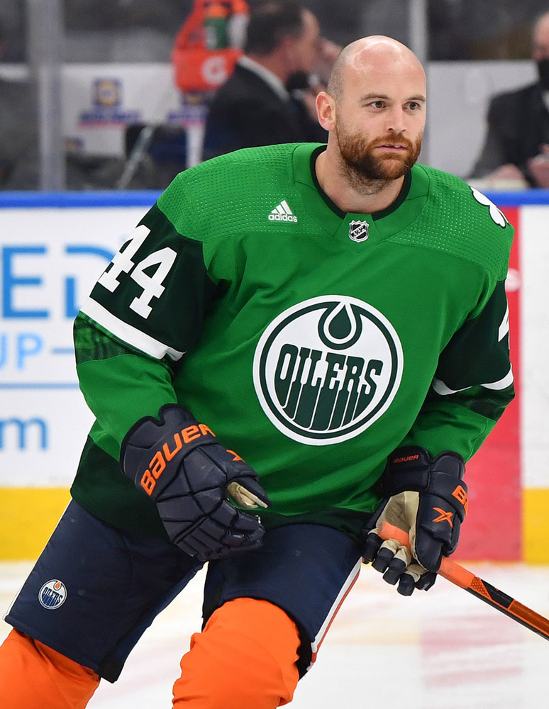 Zack Kassian #44 - Autographed 2021-22 Edmonton Oilers Pre-game