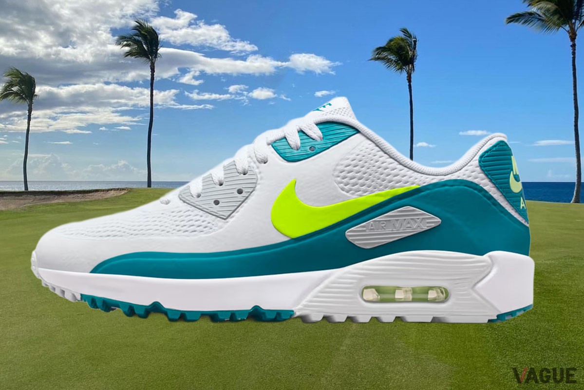 ナイキの名作「エアマックス90」のゴルフ仕様にホワイト×グリーン