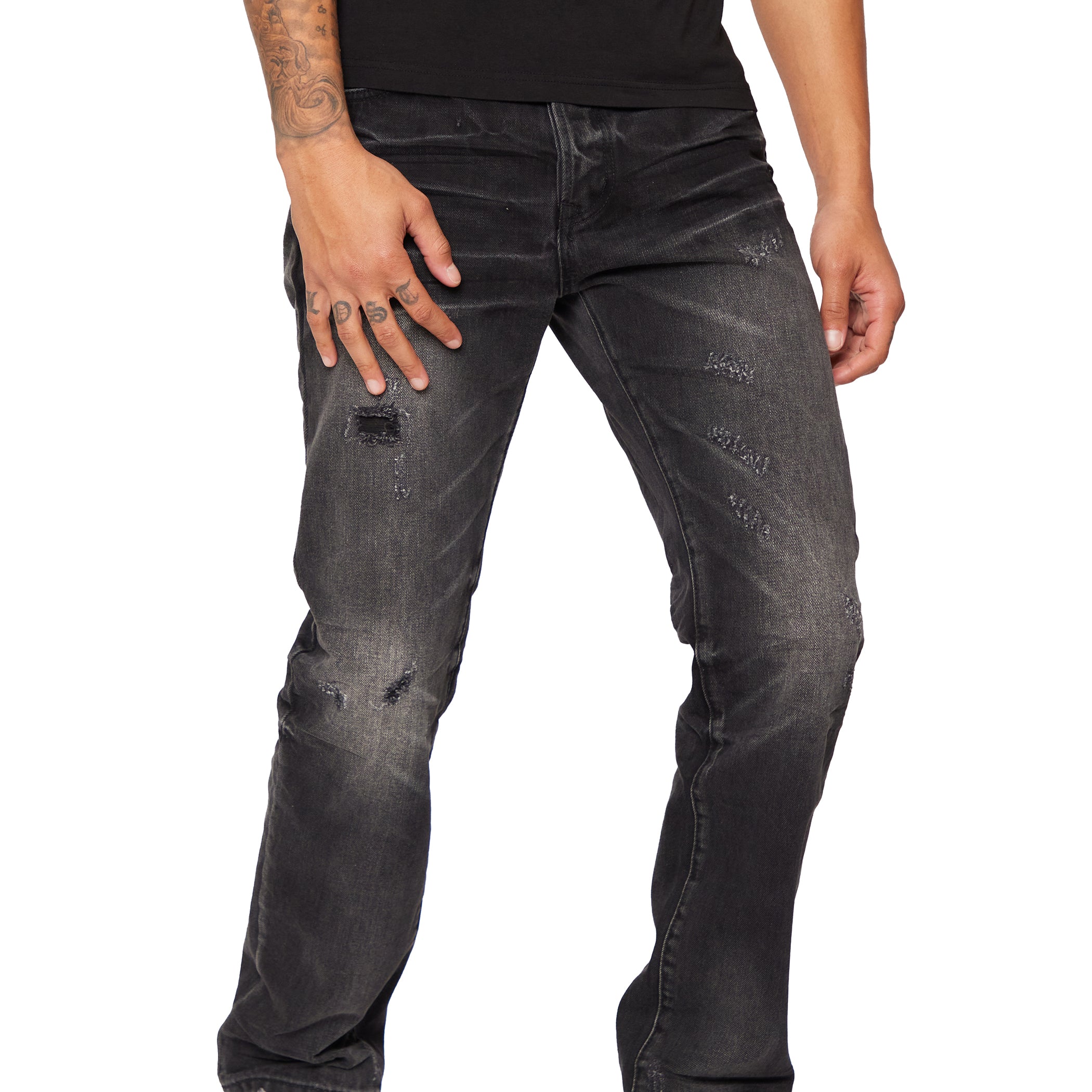 VALABASAS サイズ34 ブラックスキニー VALABASAS BLACK LEATHER INNER