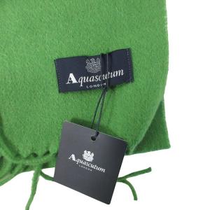 タグ付 ウール カシミヤ混 マフラー ストール 緑 グリーン 1031 WY