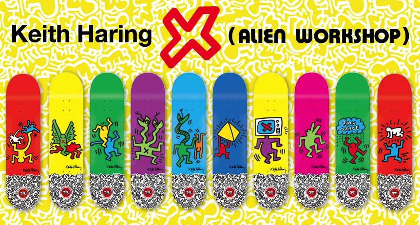 Keith Haring x Alien Workshop collaboration decks | Vegan Skate Blog