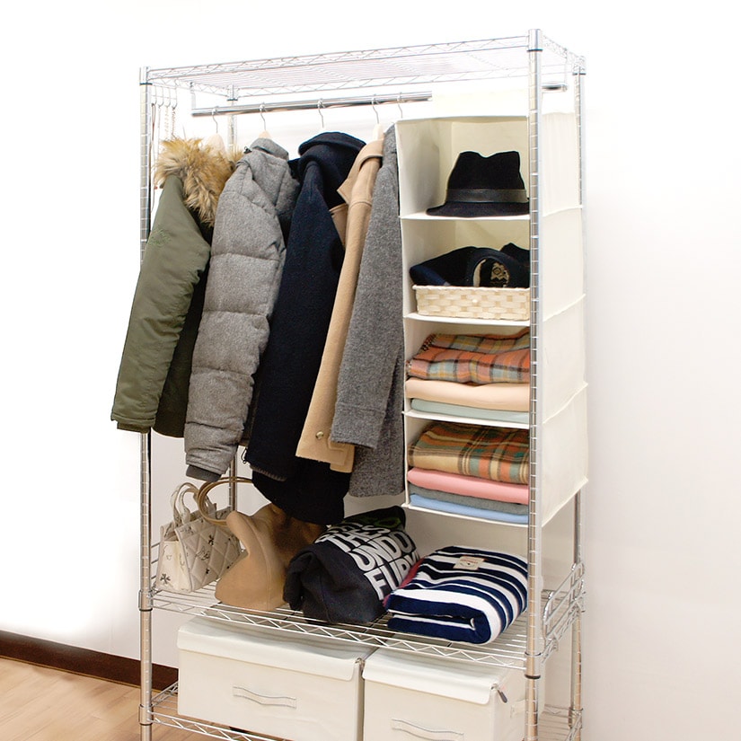 週末限定10%OFF】 [25mm] 横幅/奥行90タイプ用 ハンガーポール 90cm