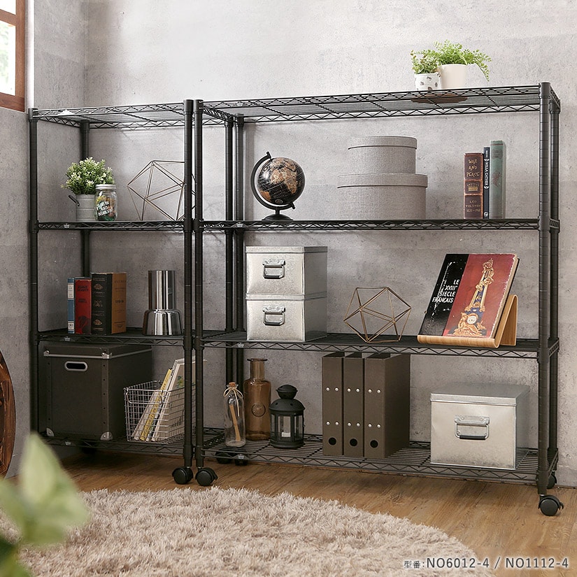 週末限定10%OFF】 ルミナスノワールフリーラック4段110W