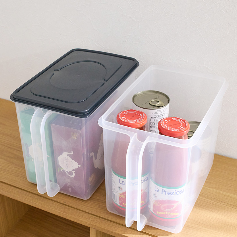 キッチン収納ケース ハンディストッカー 深型 9.5L フタ付き 吊り戸棚