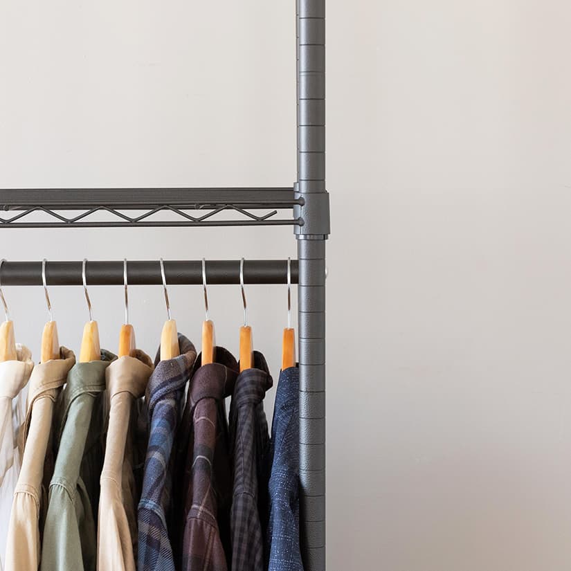 ルミナス ノワール ワードローブ ハンガーラック 3段 幅61×奥行41×高さ