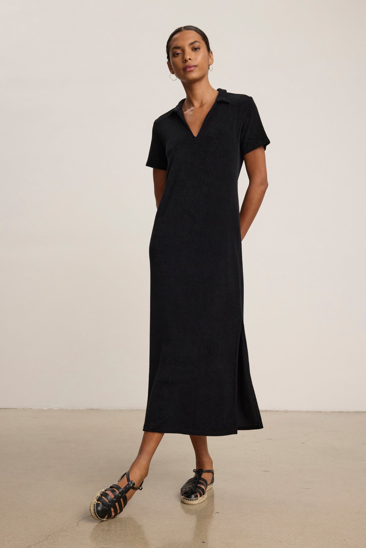LIANNE TERRY COTTON POLO DRESS – Velvet by Graham & Spencer