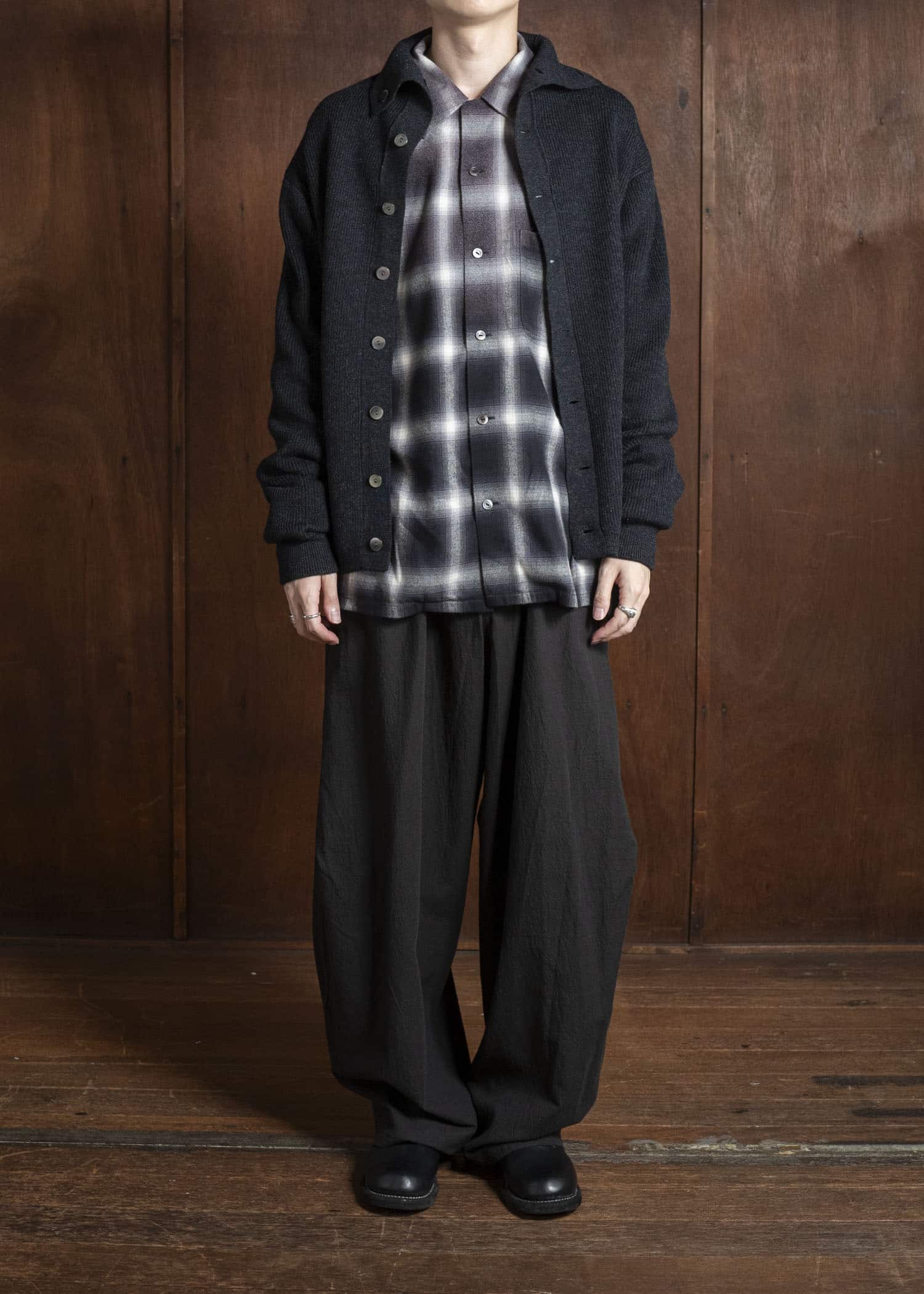 Taiga Takahashi Lot.521 Turtleneck Cardigan CHARCOAL – VISION OF