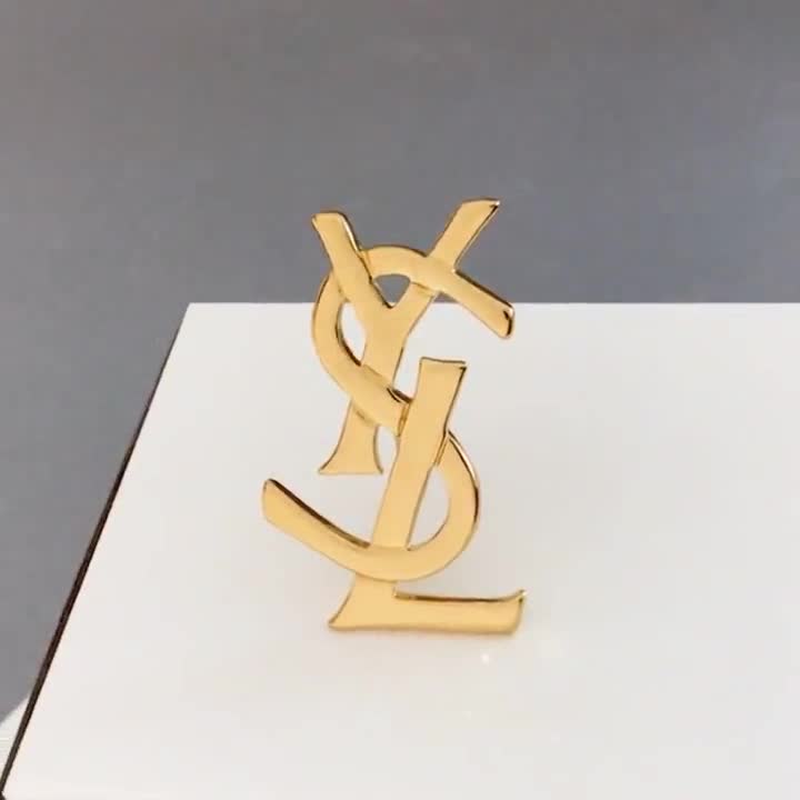 Vintage Huge YVES SAINT LAURENT Ysl Logo Brooch - Etsy