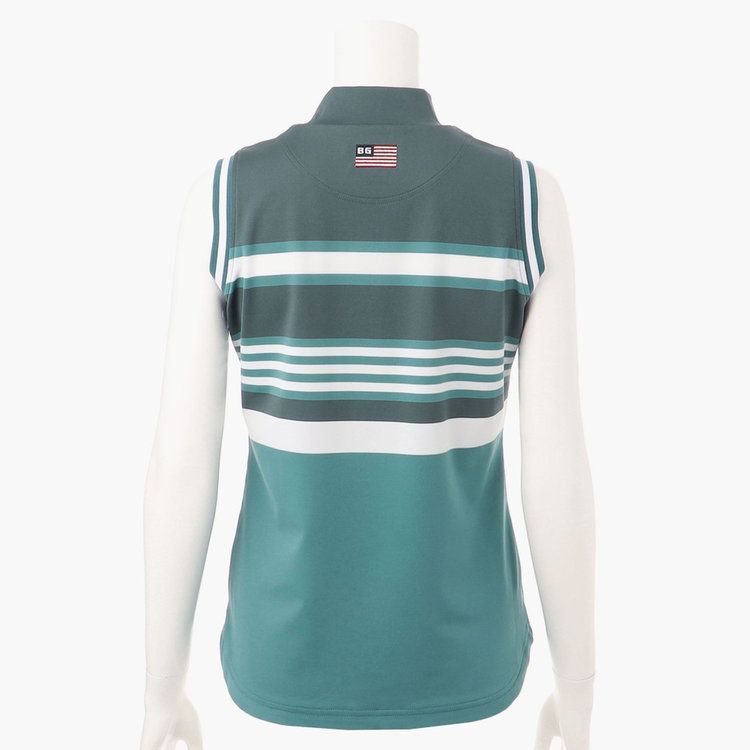 BRIEFING GOLF - WOMENS MARINE STRIPE NS HIGH NECK | ノースリーブ