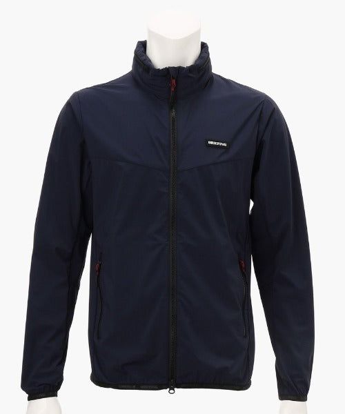 BRIEFING フルジップジャケット ネイビー 袖BRIEFINGロゴ入り BRIEFING