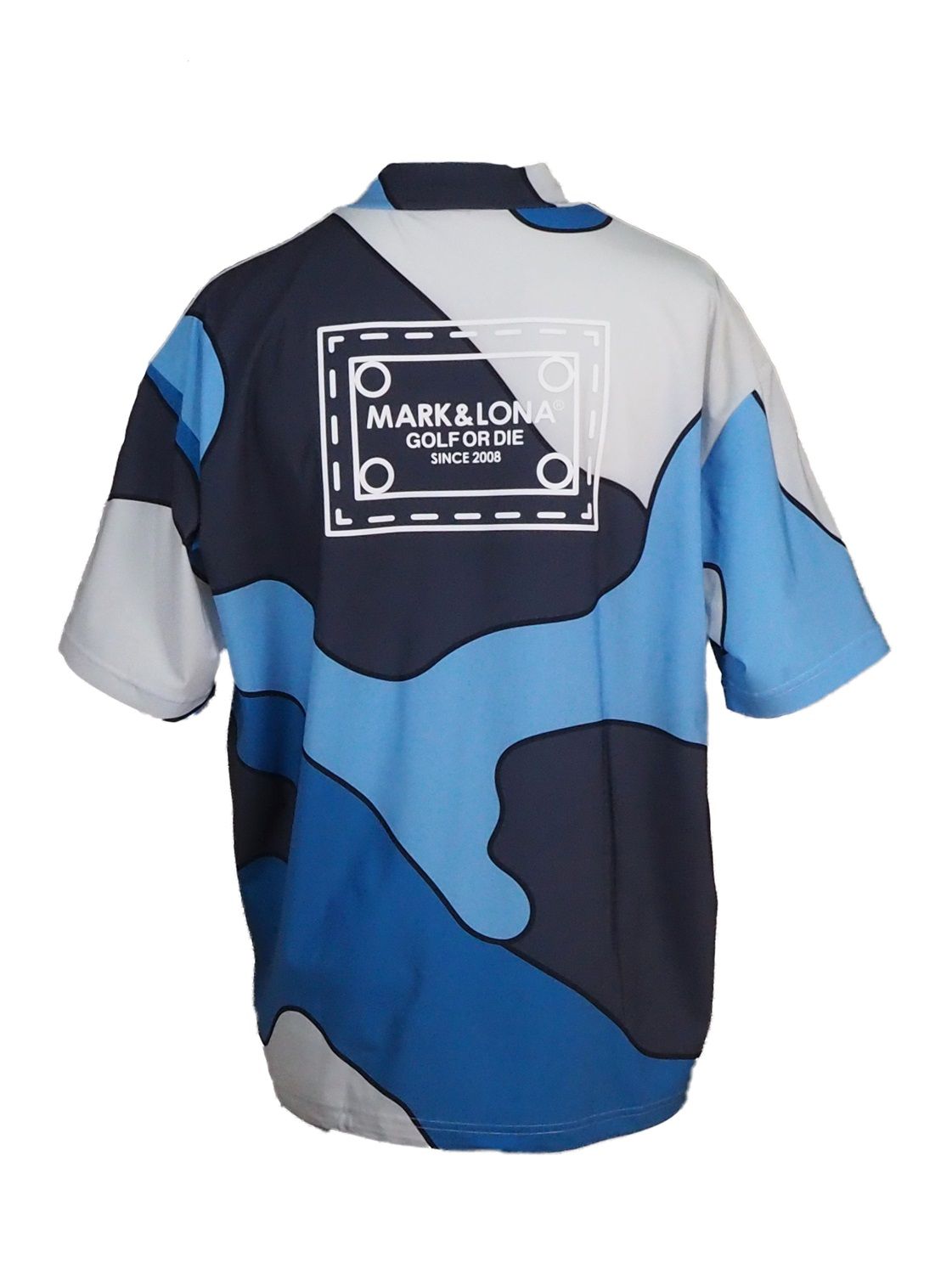 MARK &LONA モックネックシャツブルー