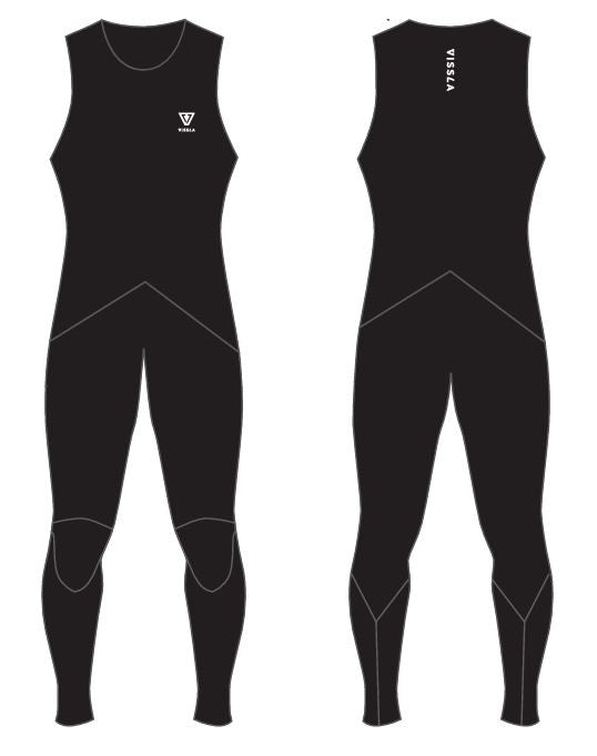 VISSLA ブラック ロングジョン M VISSLA ブラック ロングジョン M