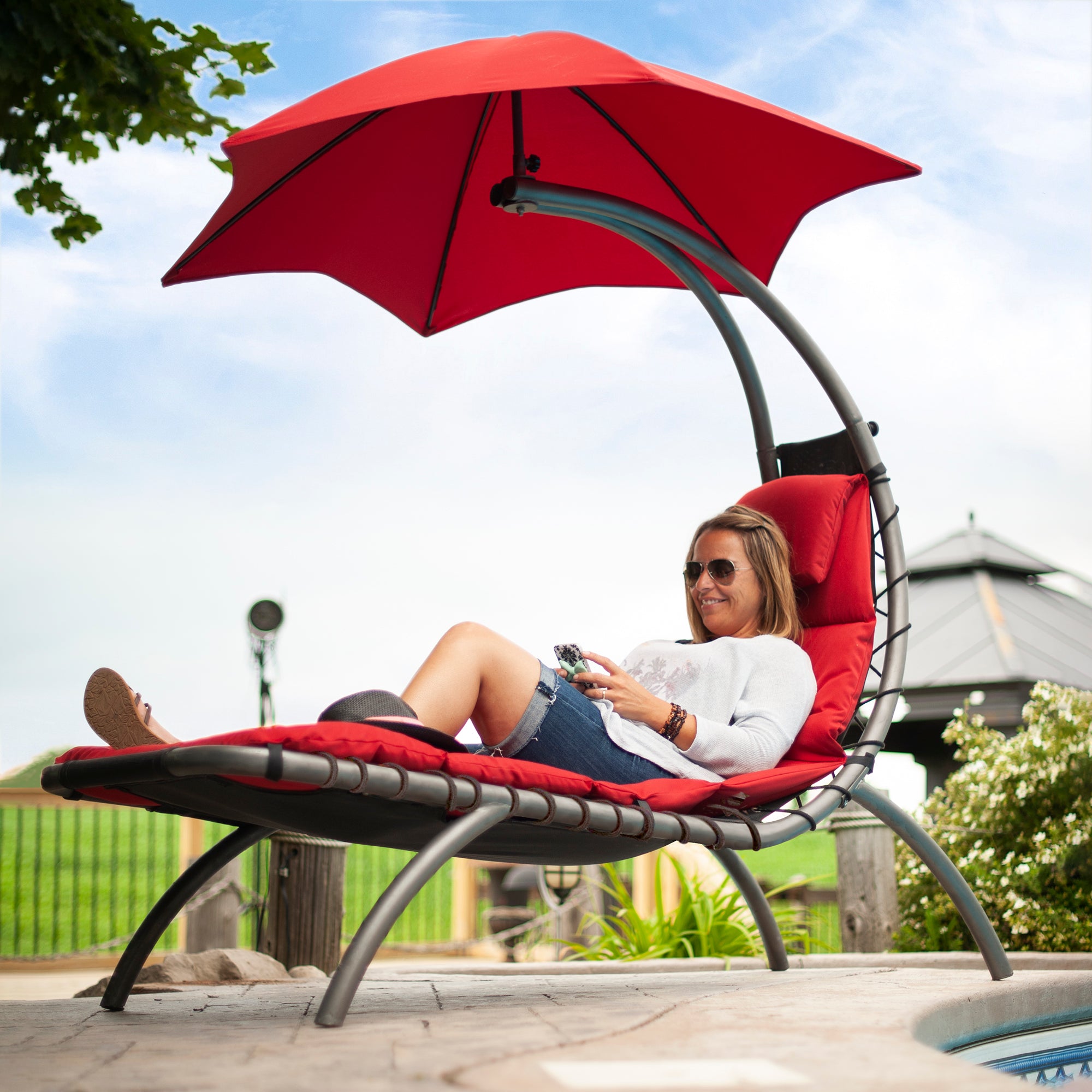 The Original Dream Lounger™ - Cherry Red – Vivere USA