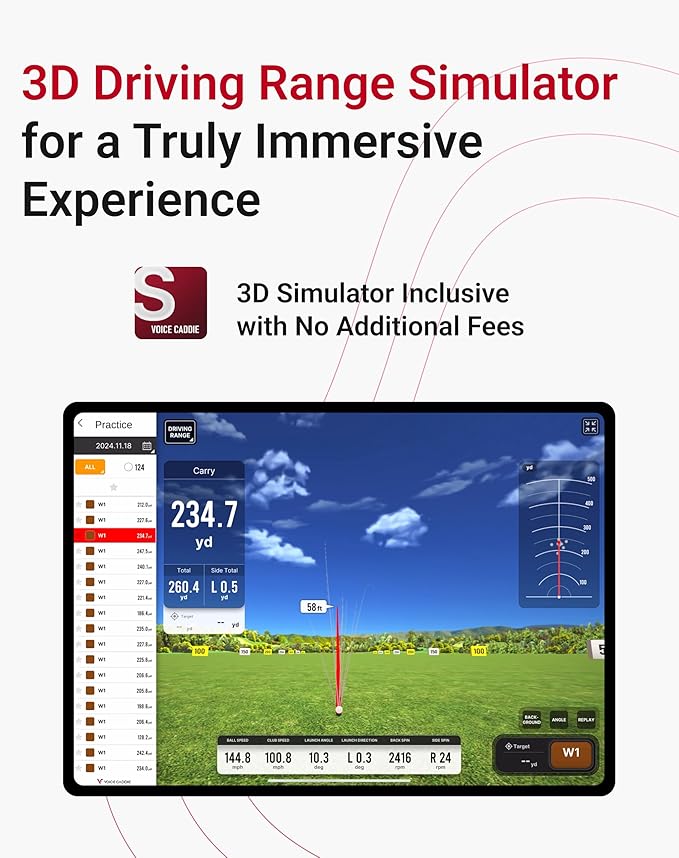 Swing Caddie SC4 PRO Launch Monitor + Home Simulator – Voice Caddie