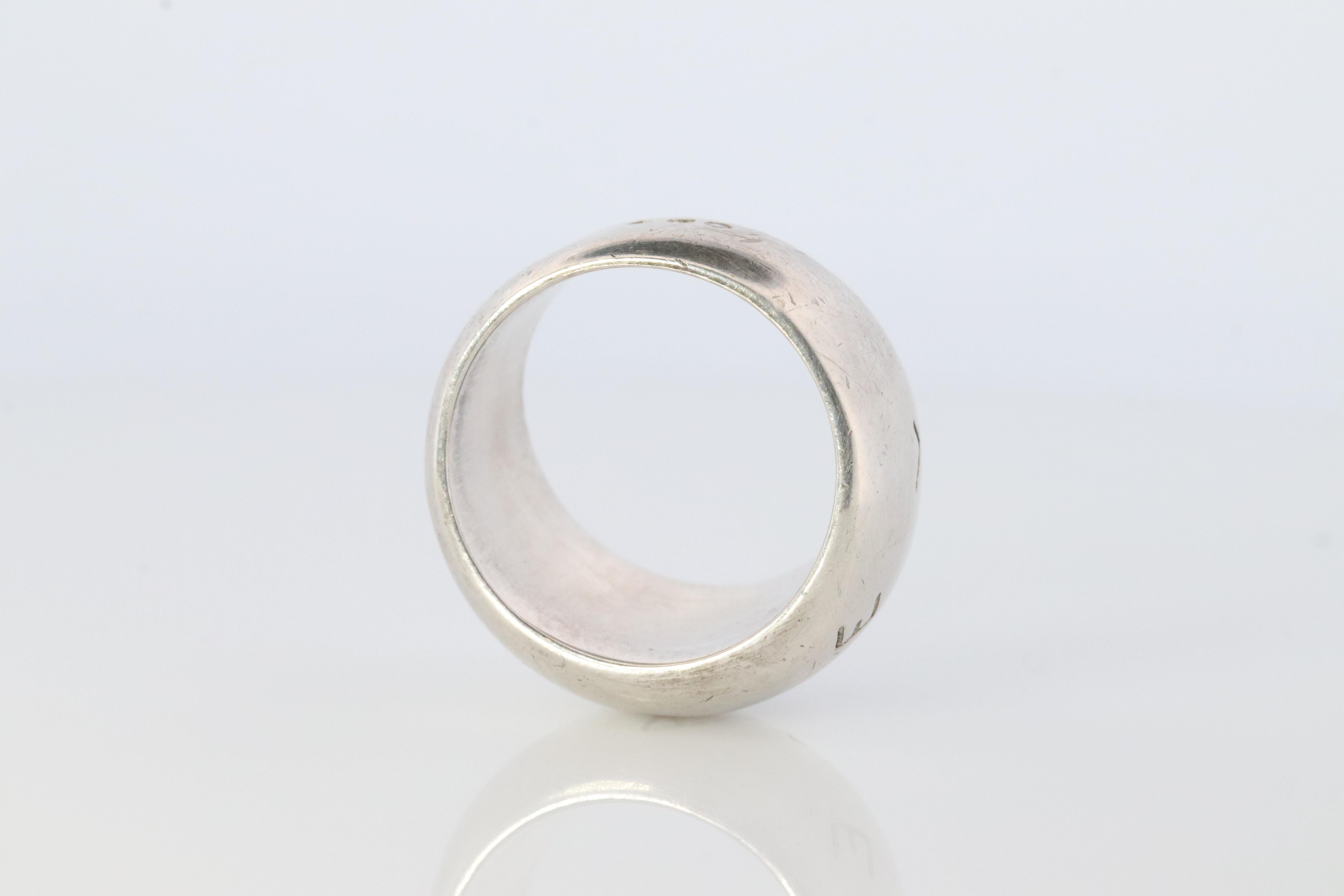 Chanel Ring. Genuine CHANEL Hoop Logo Letters Sterling Silver 925