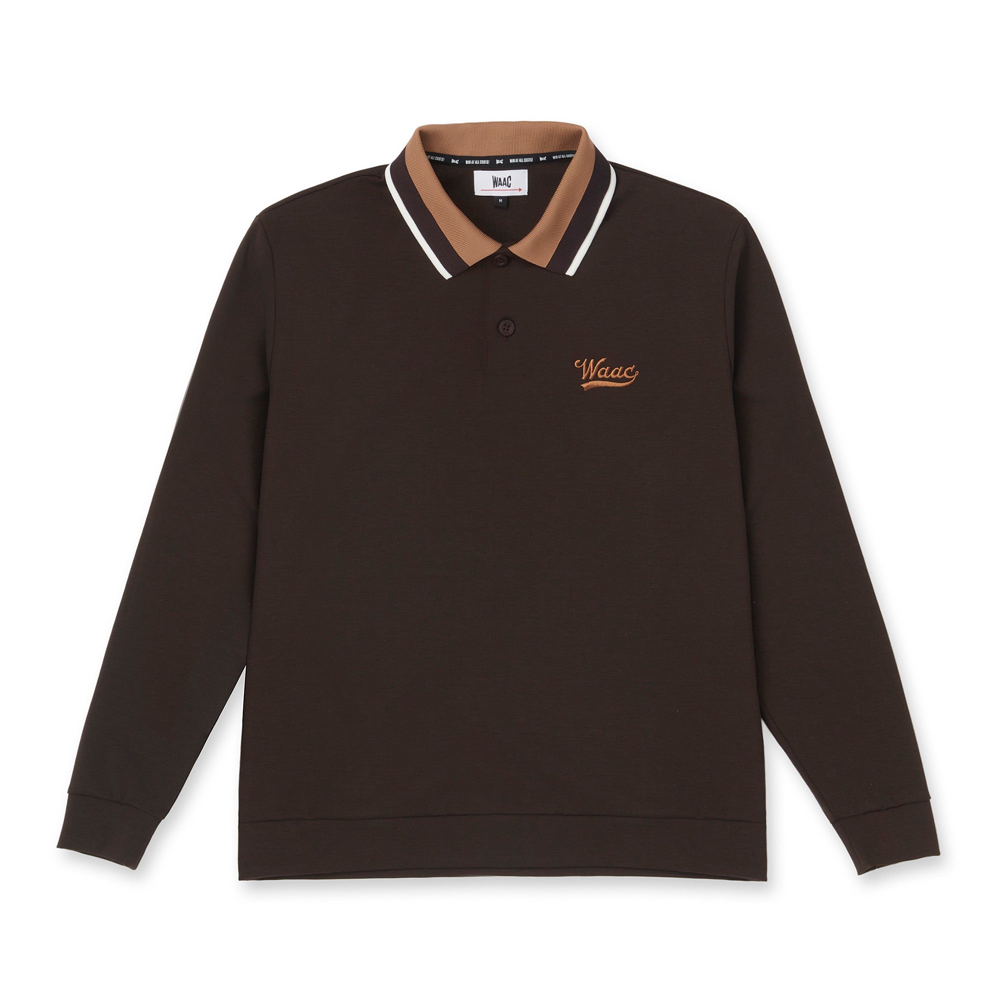 MEN BUCKET WAACKY ライトストレッチポンチポロシャツ ブラウン