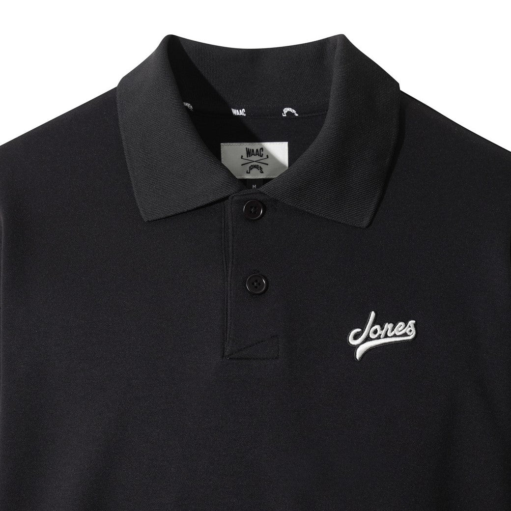 WAAC X JONES】MEN スウェットポロシャツ ブラック