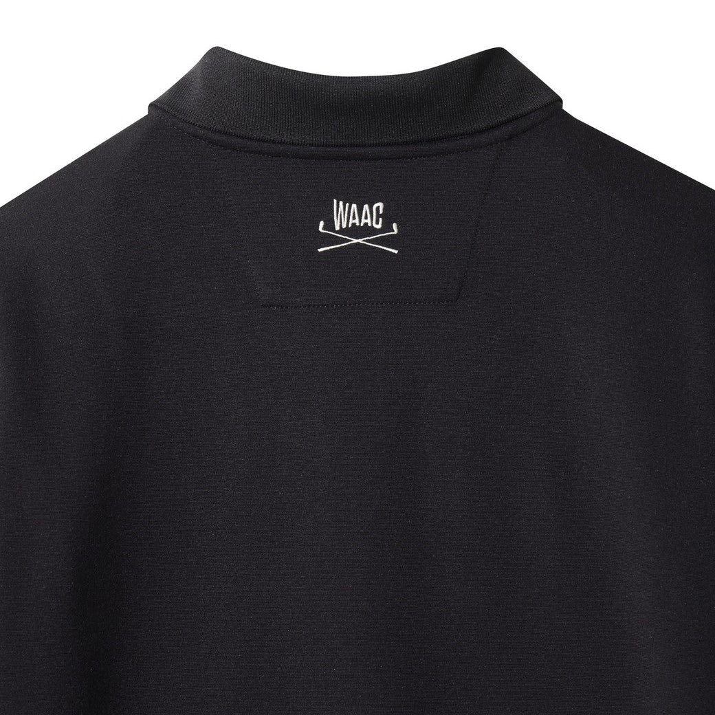 WAAC X JONES】MEN スウェットポロシャツ ブラック