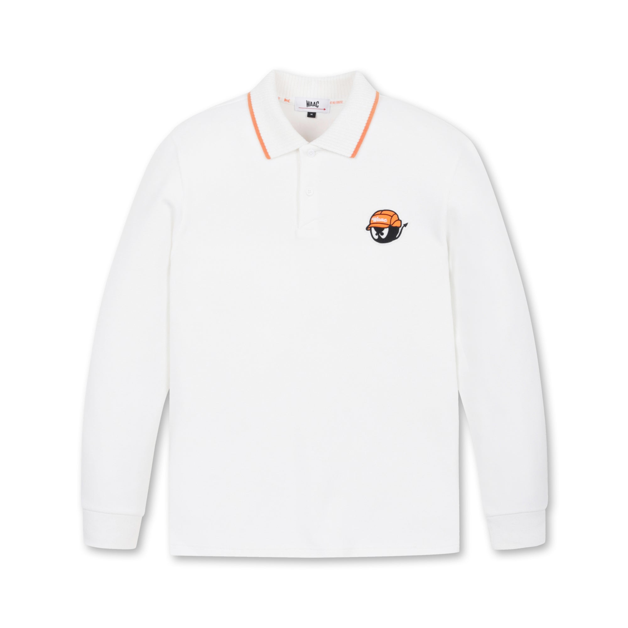 MEN リブカラーフリースポロシャツ アイボリー