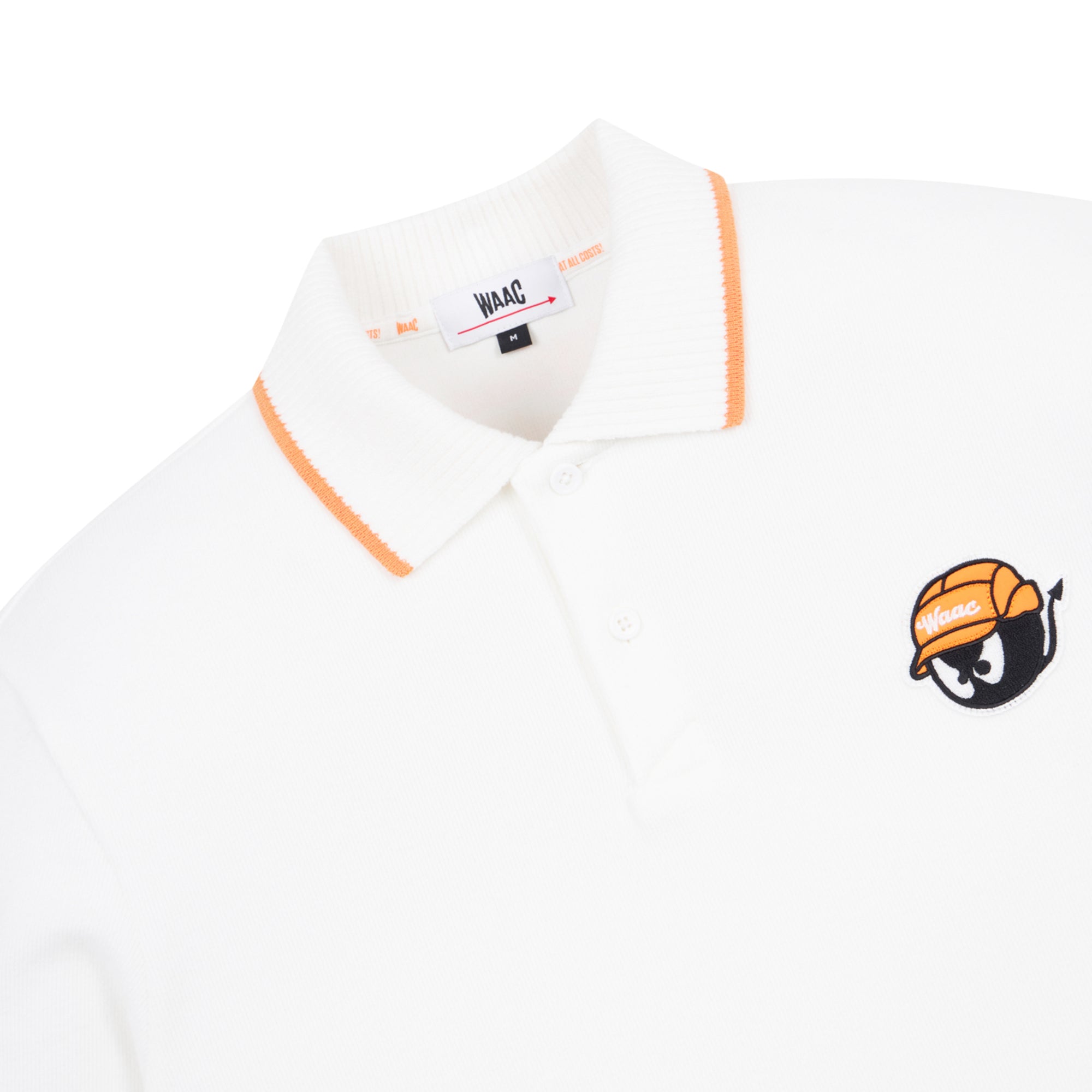 MEN リブカラーフリースポロシャツ アイボリー