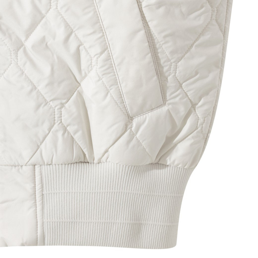 WOMEN キルティングベスト アイボリー
