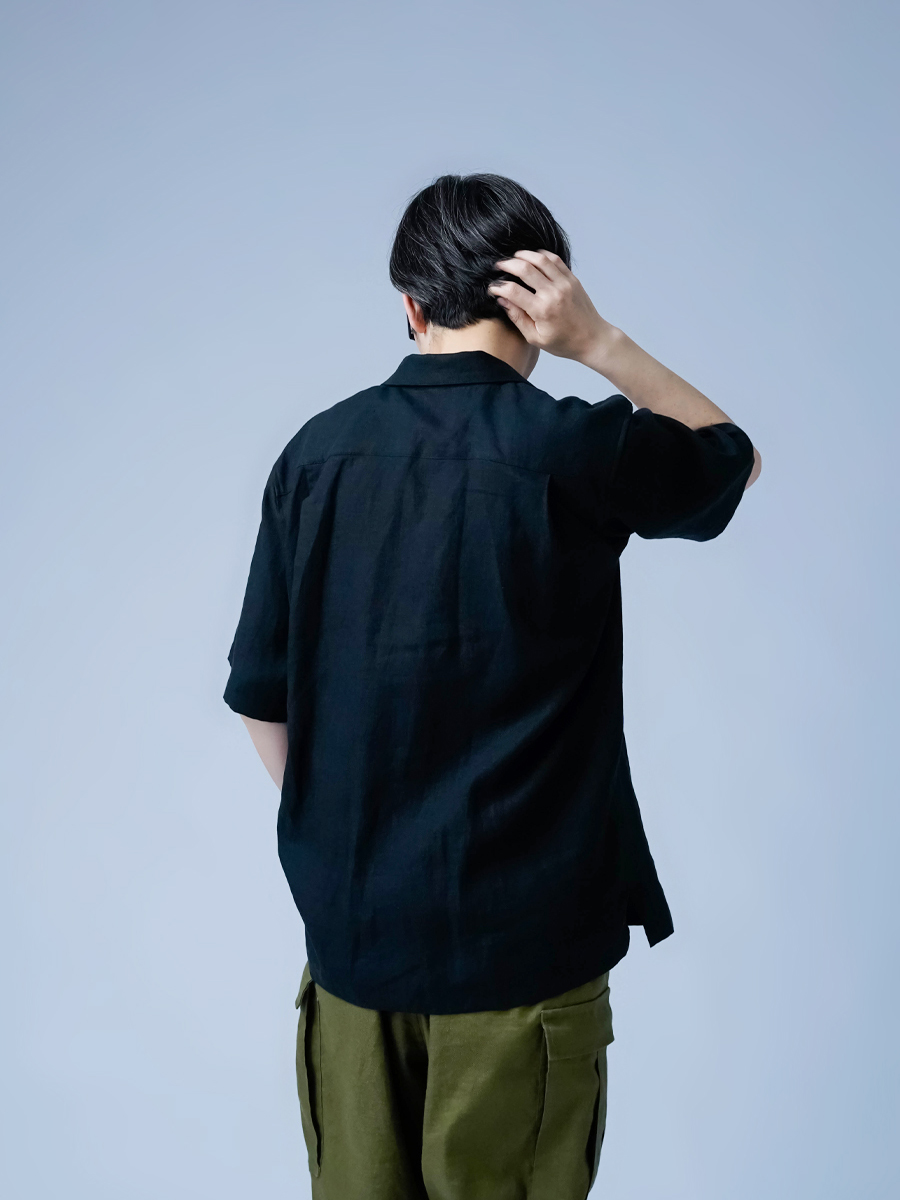 リネンシャツ】程よいヌケ感ほしい方必見！ 半袖 リネン オープン