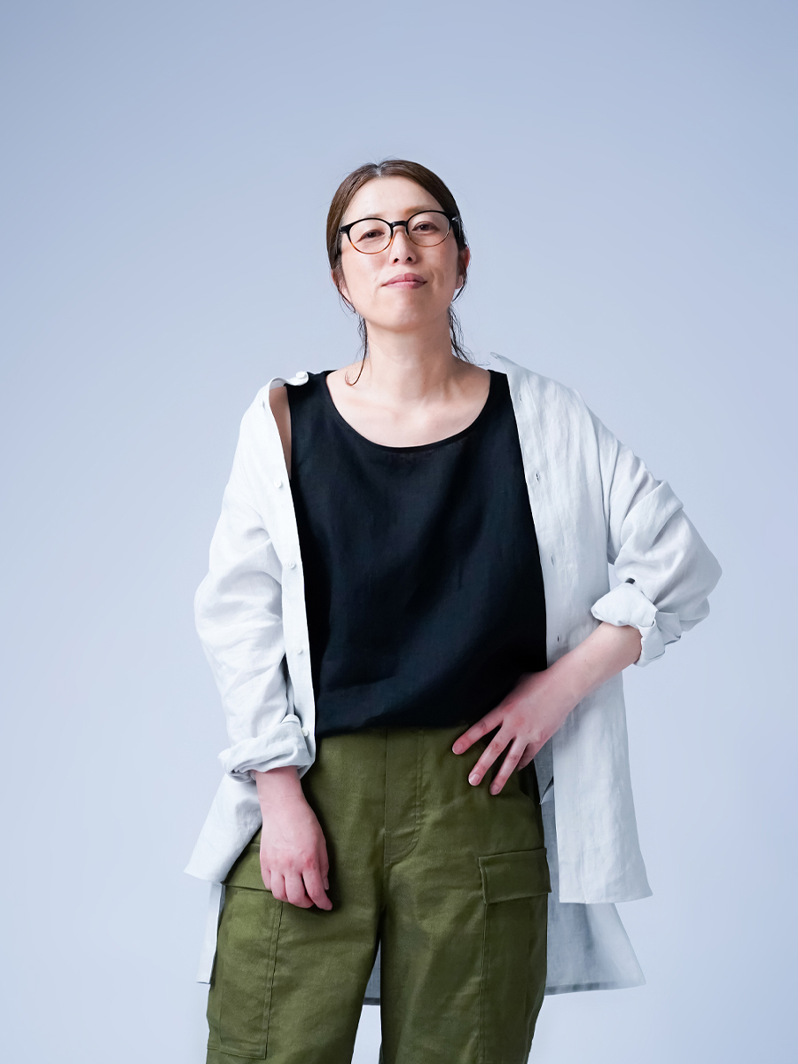 リネンタンクトップ】脇汗対策の救世主 よしタンクNEO ／ 黒色 p005d-bck1