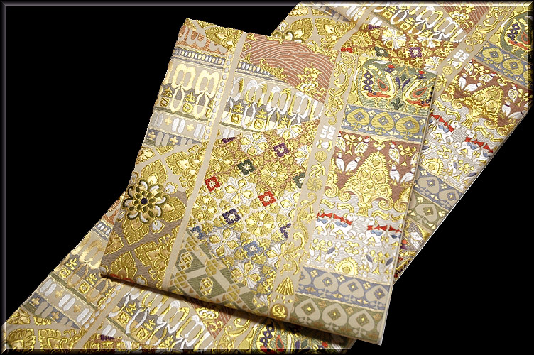 丸勇謹製」 貝紫 純金 シルクロード 袋帯