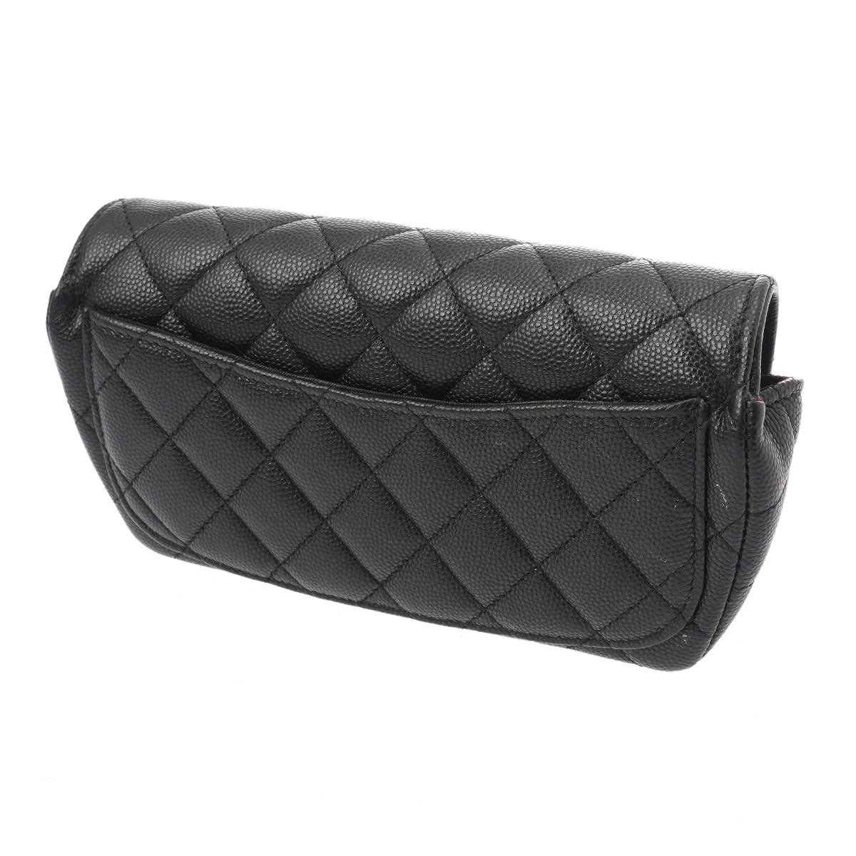 シャネル マトラッセ アイウェアケース チェーンショルダー ブラック