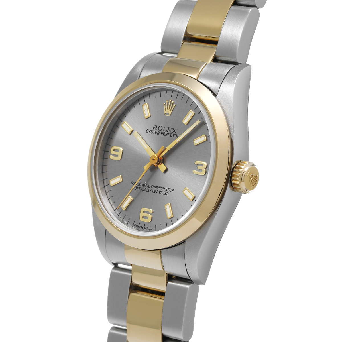 ロレックス オイスターパーペチュアル ボーイズ 67483 グレー ユニ