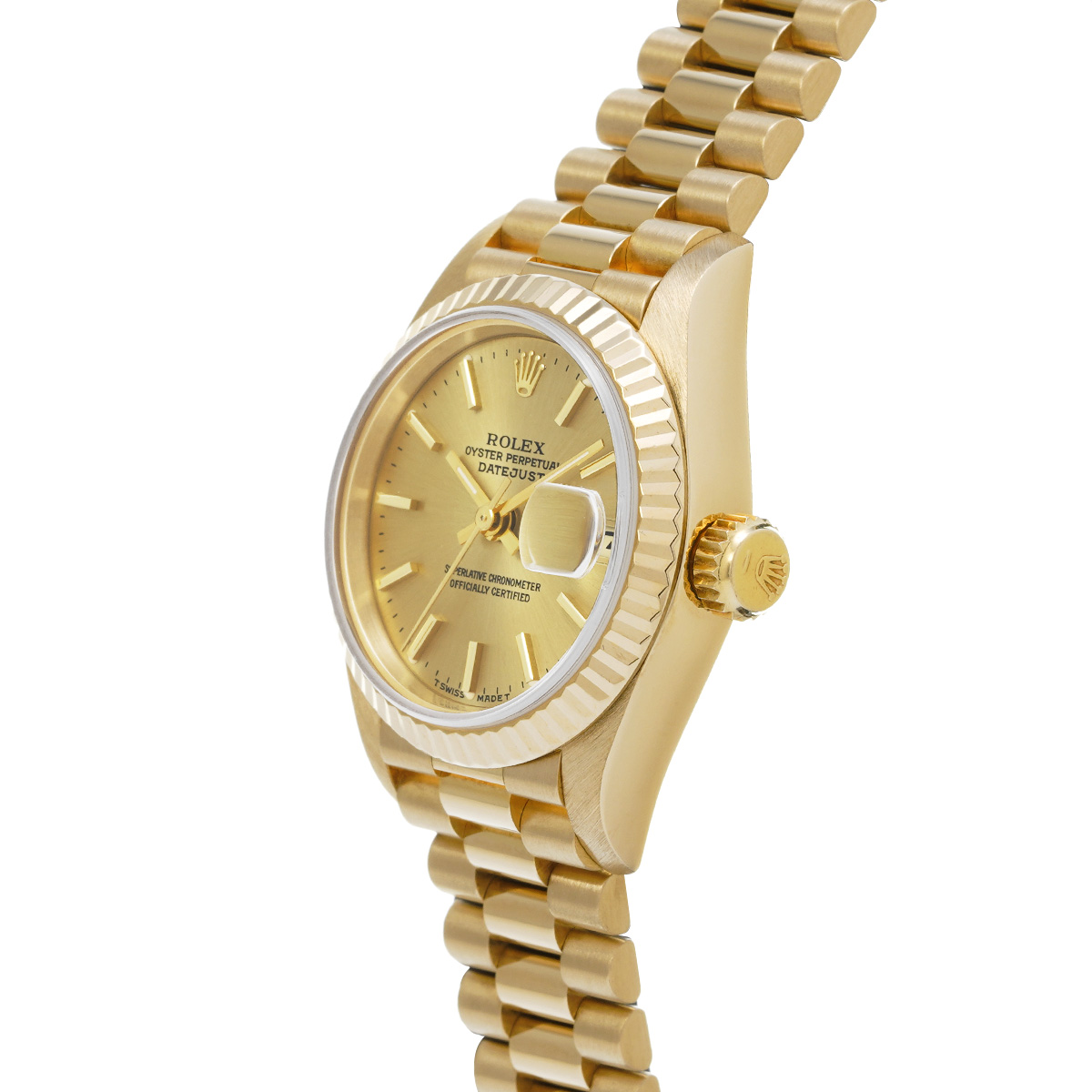 ロレックス デイトジャスト 69178 シャンパン レディース 時計 【中古