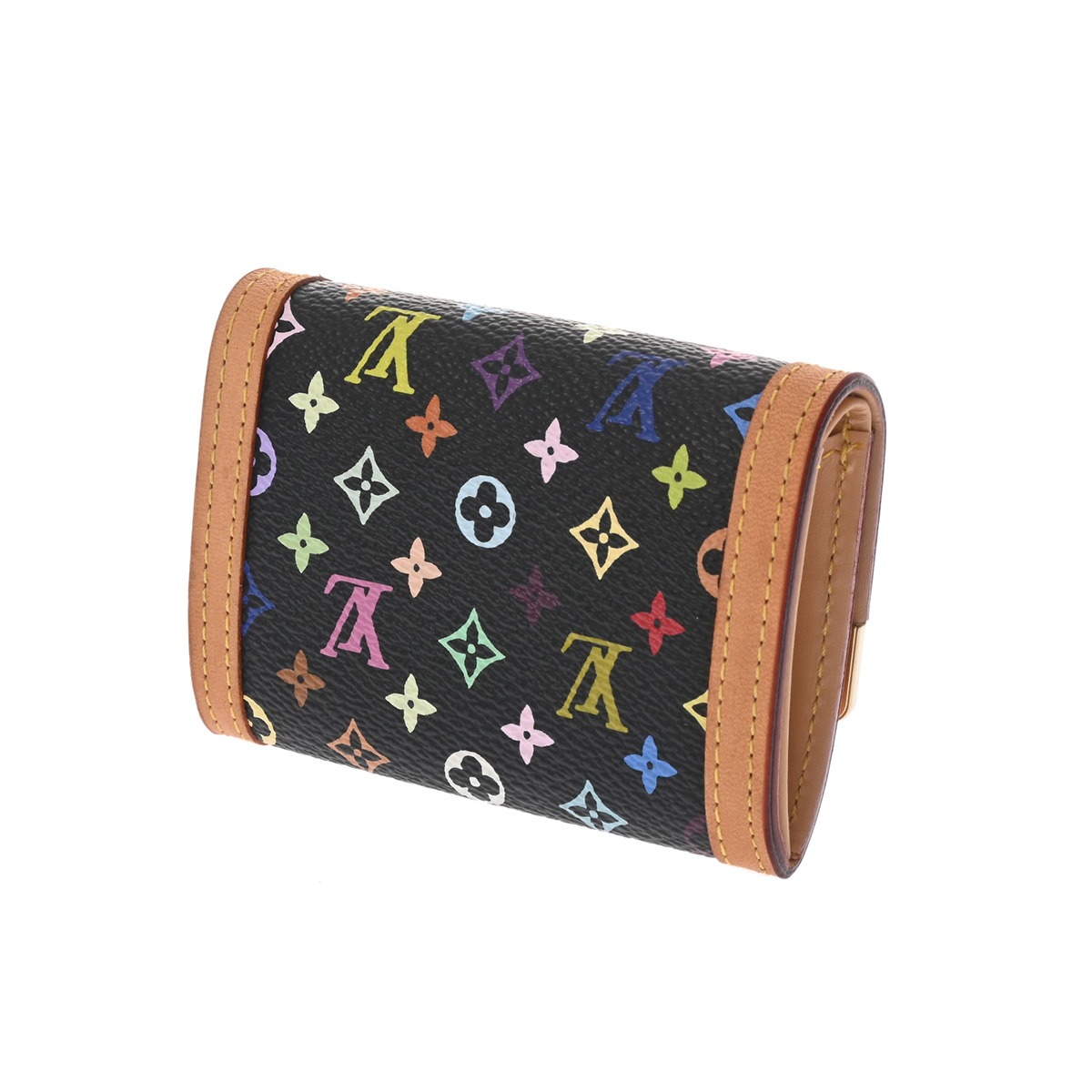 ルイ ヴィトン モノグラムマルチカラー ポルトモネ プラ ノワール