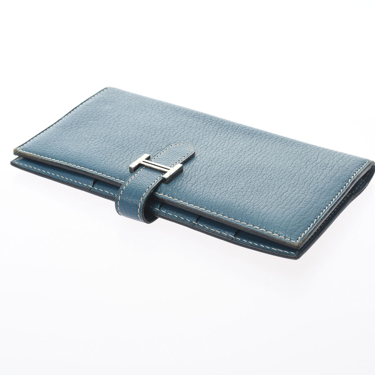 エルメス ベアン クラシック ディープブルー/パラジウム金具