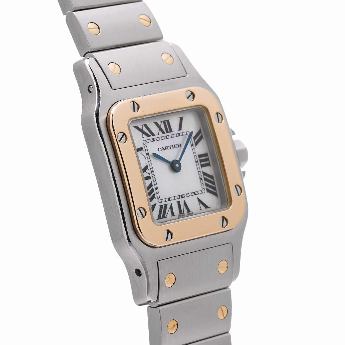 カルティエ サントス ガルベ SM W20103C4 ホワイトシェル レディース