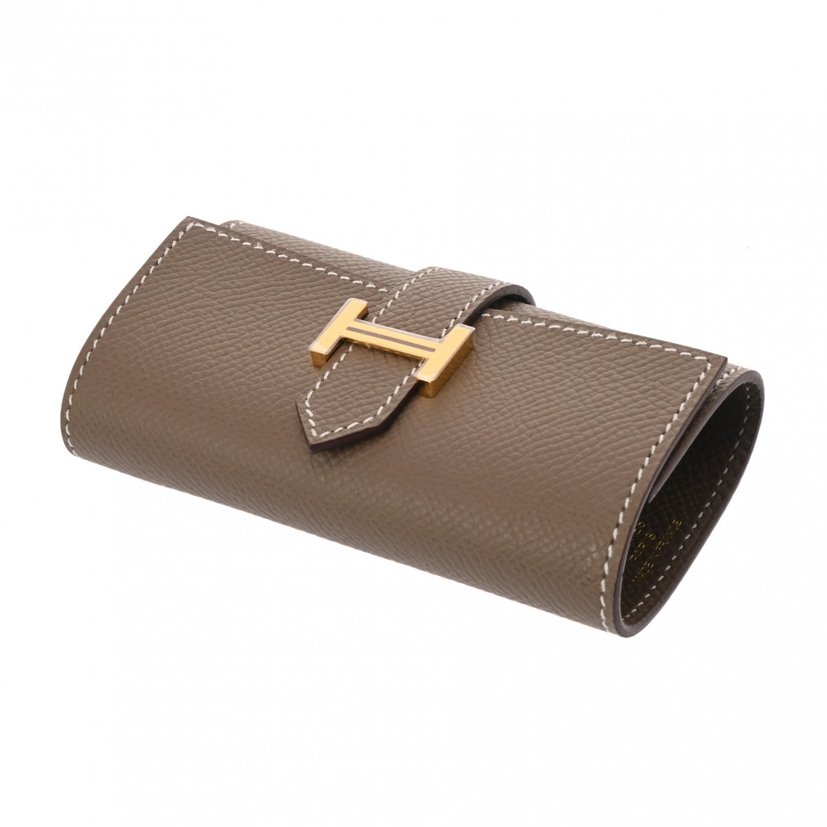 エルメス ベアン 4連キーケース エトゥープ ヴォーエプソン ユニ