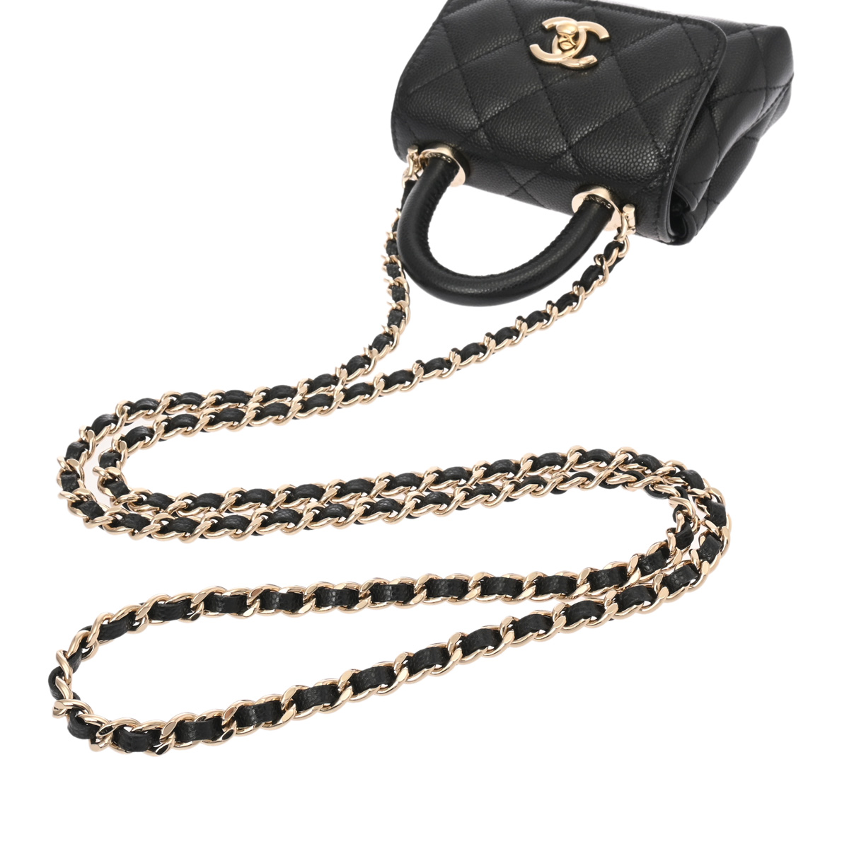シャネル マトラッセ チェーンクラッチ ブラック AP4244 グレインド