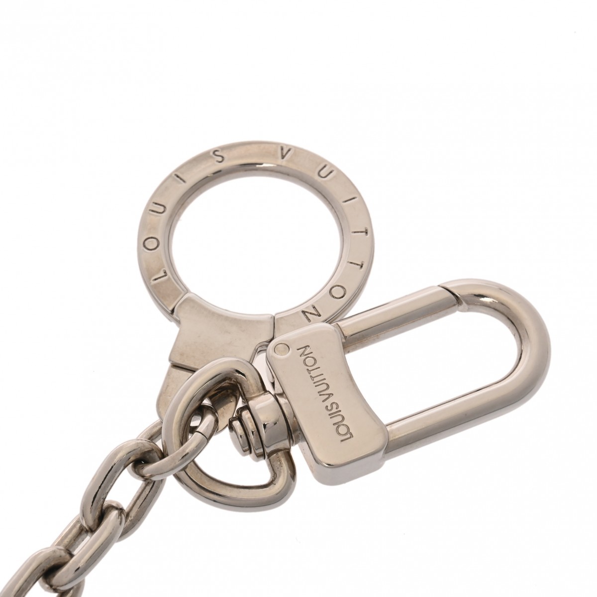 ルイヴィトン ポルトクレ イニシャル LV キーリング シルバー M65071