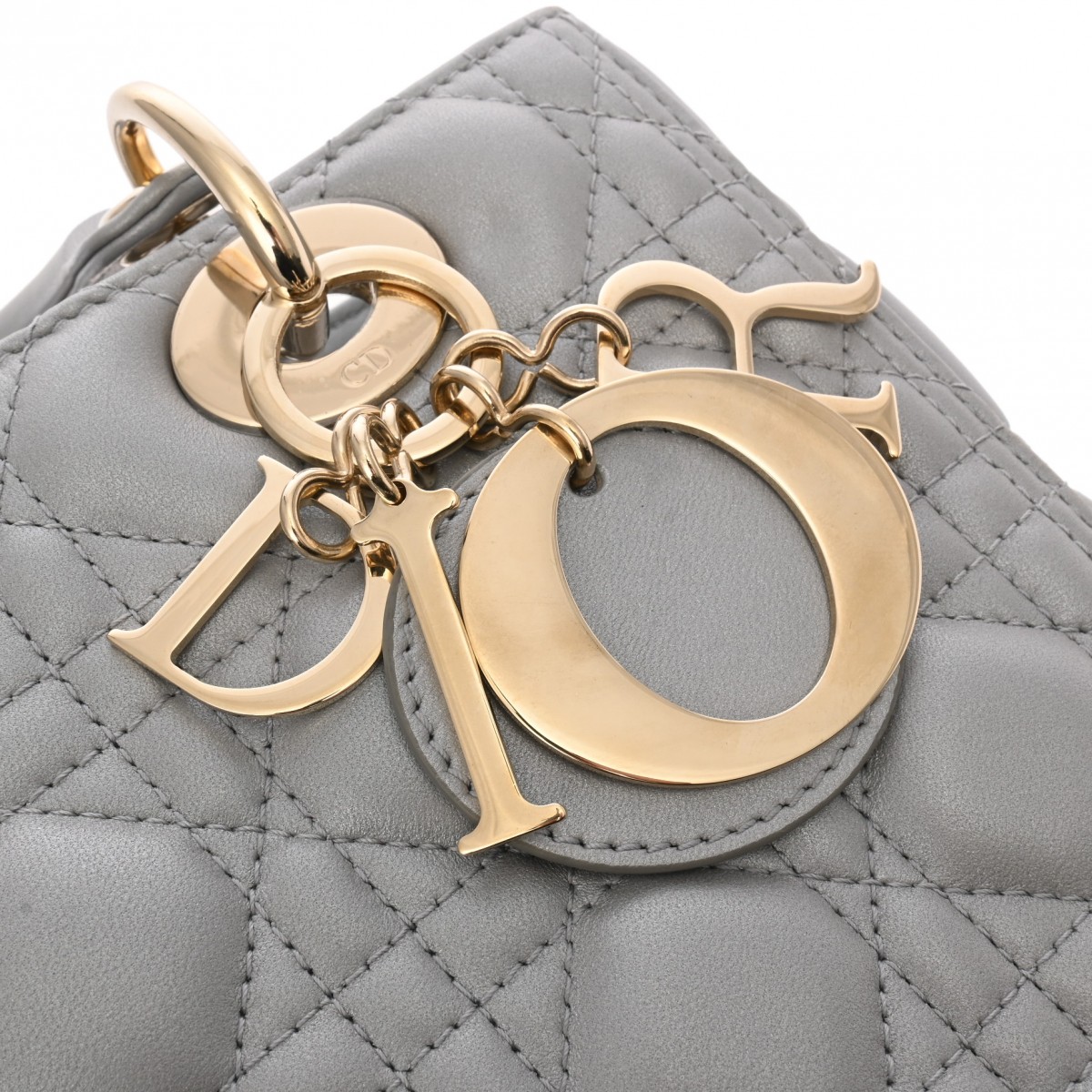 ディオール レディディオール ミディアム カナージュ 2WAY シルバー